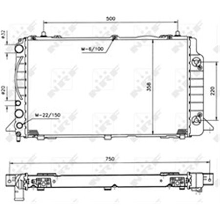 50528 Radiaator,mootorijahutus NRF