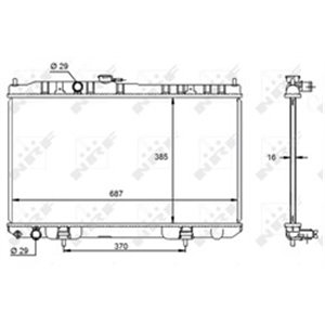 NRF 59099 Mootoriradiaator NISSAN ALMERA CLASSIC 1.6 03.06 