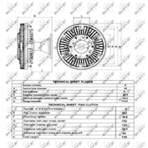 NRF 49145 Fan clutch fits: DAF F 3200, F 3300 DKX1160/DKX1160ATi/KS1160 06.