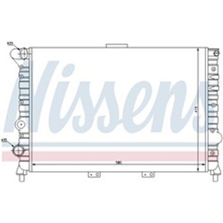 60038 Radiator, engine cooling NISSENS