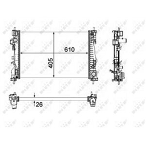 NRF 58492 Mootori radiaator sobib: ALFA ROMEO GIULIETTA 1.4/1.4LPG 04.10 12