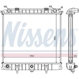 NISSENS 64309 - Engine radiator fits: LAND ROVER RANGE ROVER II 2.5D 07.94-03.02