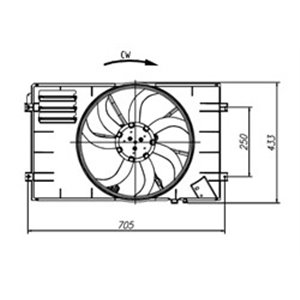 NRF 47927 Radiator fan (with housing) fits: AUDI A3 SEAT ALTEA, ALTEA XL, 