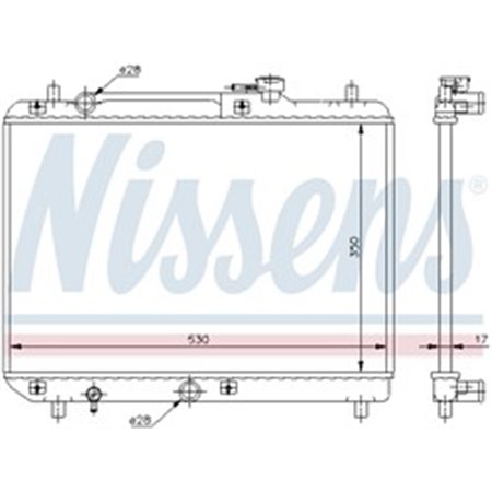 64177 Радиатор, охлаждение двигателя NISSENS