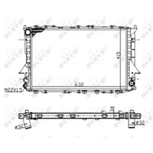 NRF 51320A Mootori radiaator (Manuaalne) sobib: AUDI 100 C4, A6 C4 2.6/2.8 1