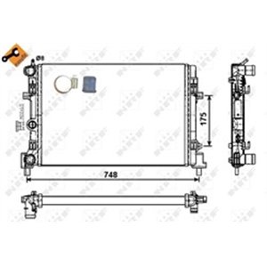 NRF 53024 Mootori radiaator (lihtsalt paigaldatav) sobib: AUDI A1 SEAT IBI