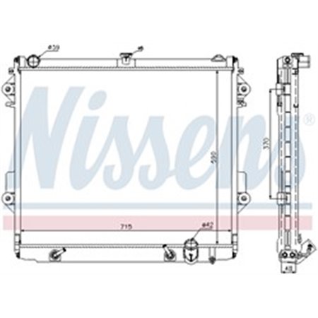 646827 Radiator, engine cooling NISSENS