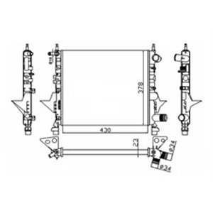 NRF 529513 Mootori radiaator sobib: RENAULT TWINGO I 1.2/1.2LPG 05.96 06.12