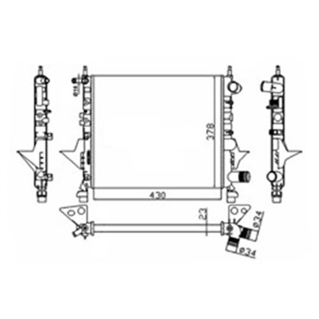 529513 Radiaator,mootorijahutus NRF