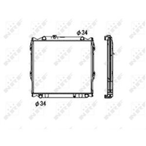 NRF 53708 Mootori radiaator sobib: TOYOTA 4 RUNNER III, LAND CRUISER 90 2.7