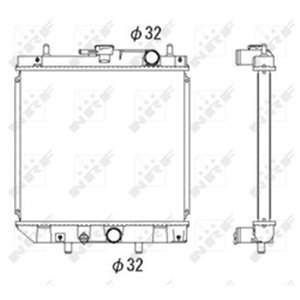 NRF 53276 Mootori radiaator sobib: DAIHATSU CHARADE IV, GRAN MOVE 1.3/1.5/1