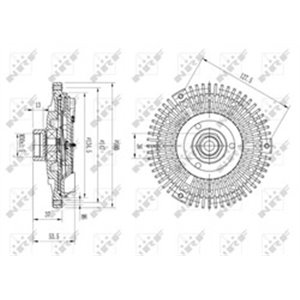 NRF 49647 - Fan clutch fits: MERCEDES CLK (A208), CLK (C208), E T-MODEL (S210), E (W210), M (W163), SLK (R170) 2.0/2.3 06.95-06.