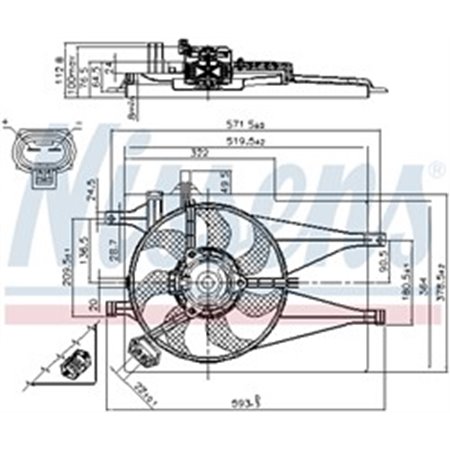 85435 Fan, engine cooling NISSENS