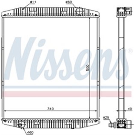 619730 Радиатор, охлаждение двигателя NISSENS