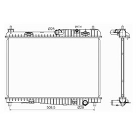 53152 Radiaator,mootorijahutus NRF