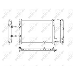 NRF 53756 Mootori radiaator sobib: NISSAN QASHQAI I 1.5D 02.07 04.14