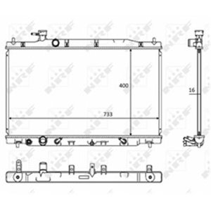 NRF 58469 Mootoriradiaator (automatyczna) HONDA CR V III 2.4 09.06 