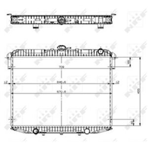 NRF 509533 - Engine radiator fits: FORD MAVERICK; NISSAN PICK UP, TERRANO I, TERRANO II 2.4/2.7D 03.86-01.02