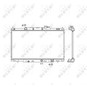 NRF 53573 Mootori radiaator (Manuaalne) sobib: HONDA CR V II 2.0 09.01 03.0