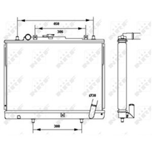 NRF 52233 Mootori radiaator sobib: MITSUBISHI L200 2.5D 08.01 12.07