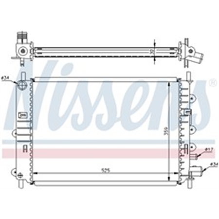 62217A Radiaator,mootorijahutus NISSENS