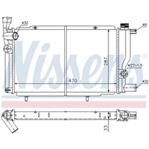 NISSENS 63425 - Engine radiator fits: PEUGEOT 205, 205 I, 205 II 1.0/1.1/1.4 02.83-09.98