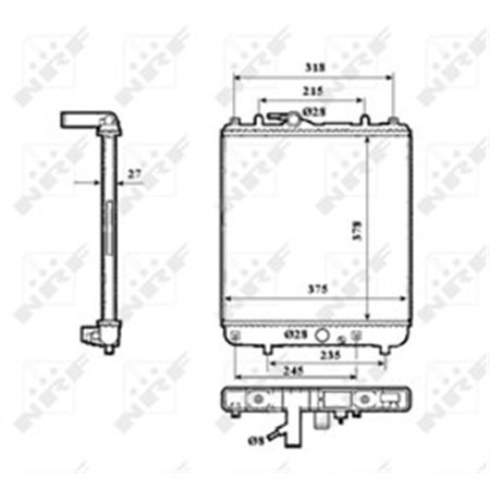 53862 Radiaator,mootorijahutus NRF