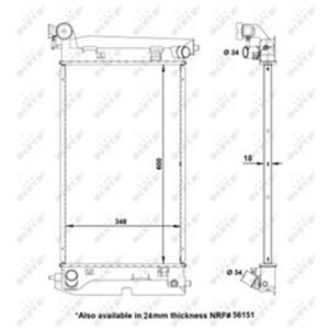 NRF 53373 Mootori radiaator sobib: TOYOTA COROLLA, COROLLA VERSO 1.4/1.6/1.