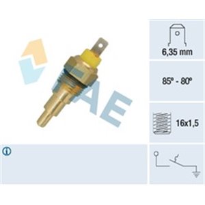 FAE 37630 - Radiator fan thermostatic switch fits: MITSUBISHI COLT I, COLT II, CORDIA, GALANT V, LANCER III, TREDIA 1.2-2.0 12.7