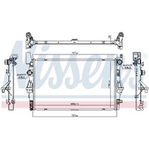 NIS 606021 Mootori radiaator sobib: MERCEDES MARCO POLO CAMPER (W447), VITO 