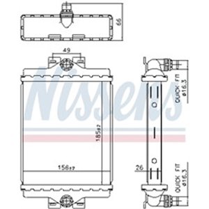 NIS 606270 Mootori radiaator (Manuaalne) sobib: BMW 2 (F22, F87), 2 (F23), 3