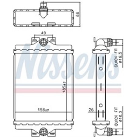 606270 Radiaator,mootorijahutus NISSENS