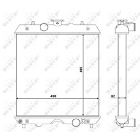 54102 Radiaator,mootorijahutus NRF