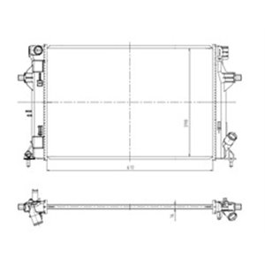 NRF 550035 Mootori radiaator (Manuaalne) sobib: HYUNDAI ELANTRA VI, I30 1.4/