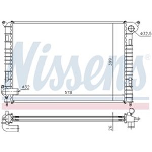 NIS 69700A Mootori radiaator (Manuaalne) sobib: MINI (R50, R53), (R52) 1.6 0