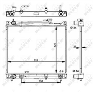 NRF 53289 Mootori radiaator sobib: SUZUKI GRAND VITARA I, VITARA 2.0/2.5 12