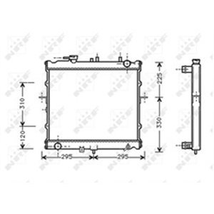 NRF 53831 Mootori radiaator sobib: KIA RETONA, SPORTAGE 2.0 04.94 08.03