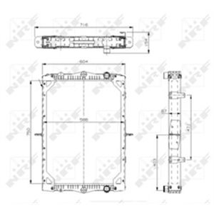 NRF 519745 Mootoriradiaator (z ramą) DAF LF 55 CE184C 01.01 