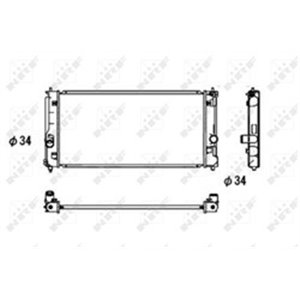 NRF 53709 Mootori radiaator sobib: TOYOTA MR2 III 1.8 10.99 06.07