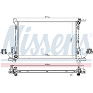 NIS 630793 Mootori radiaator (Manuaalne) sobib: FIAT TALENTO NISSAN NV300 