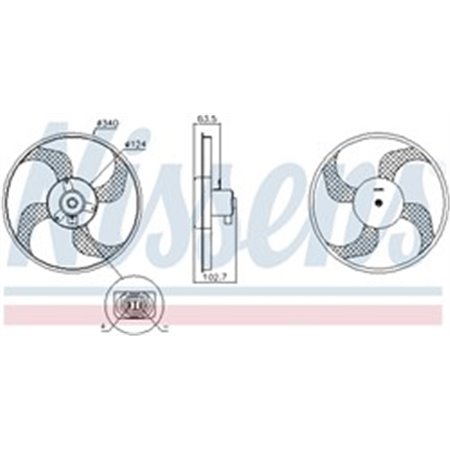 85928 Fan, engine cooling NISSENS