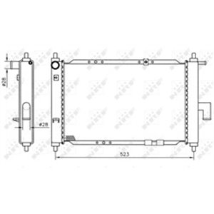 NRF 53375 Mootori radiaator sobib: DAEWOO MATIZ 0.8 09.98 