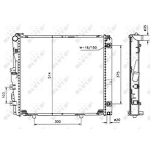 NRF 526573 - Engine radiator (Manual) fits: MERCEDES 124 (A124), 124 (C124), 124 T-MODEL (S124), 124 (W124), E (A124), E (C124),