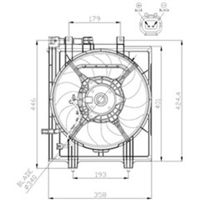 NRF 47936 - Radiator fan fits: SUBARU FORESTER 2.5 04.18-