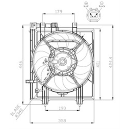 NRF 47936 - Radiator fan fits: SUBARU FORESTER 2.5 04.18-
