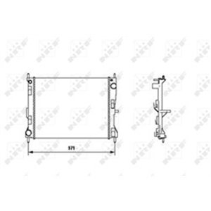 NRF 58188 Mootori radiaator sobib: NISSAN MICRA III RENAULT CLIO III, MODU