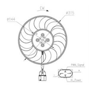 47970 Fan, engine cooling NRF - Top1autovaruosad