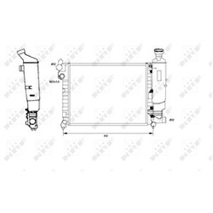 NRF 58807 Mootori radiaator sobib: PEUGEOT 106 I 1.0/1.1/1.4 08.91 04.96