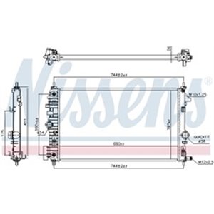 NIS 630769 Mootori radiaator sobib: OPEL INSIGNIA A, INSIGNIA A COUNTRY 2.0/