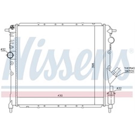 63878 Radiaator,mootorijahutus NISSENS